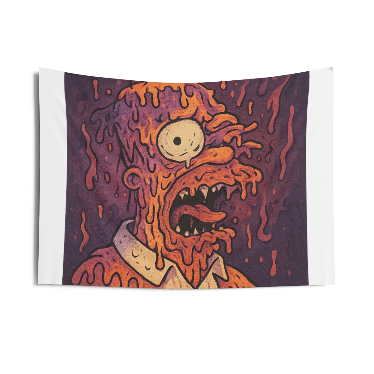 Melting Homer Iconic Simpsons Tapestry - alternate angle 5, merchandise
