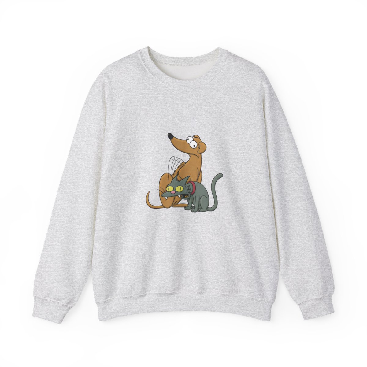 The Simpsons Family Pets Crew T-Shirts - alternate angle 2, merchandise