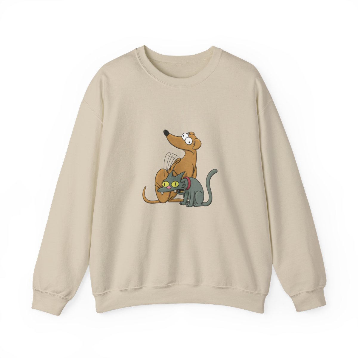 The Simpsons Family Pets Crew T-Shirts - alternate angle 4, merchandise