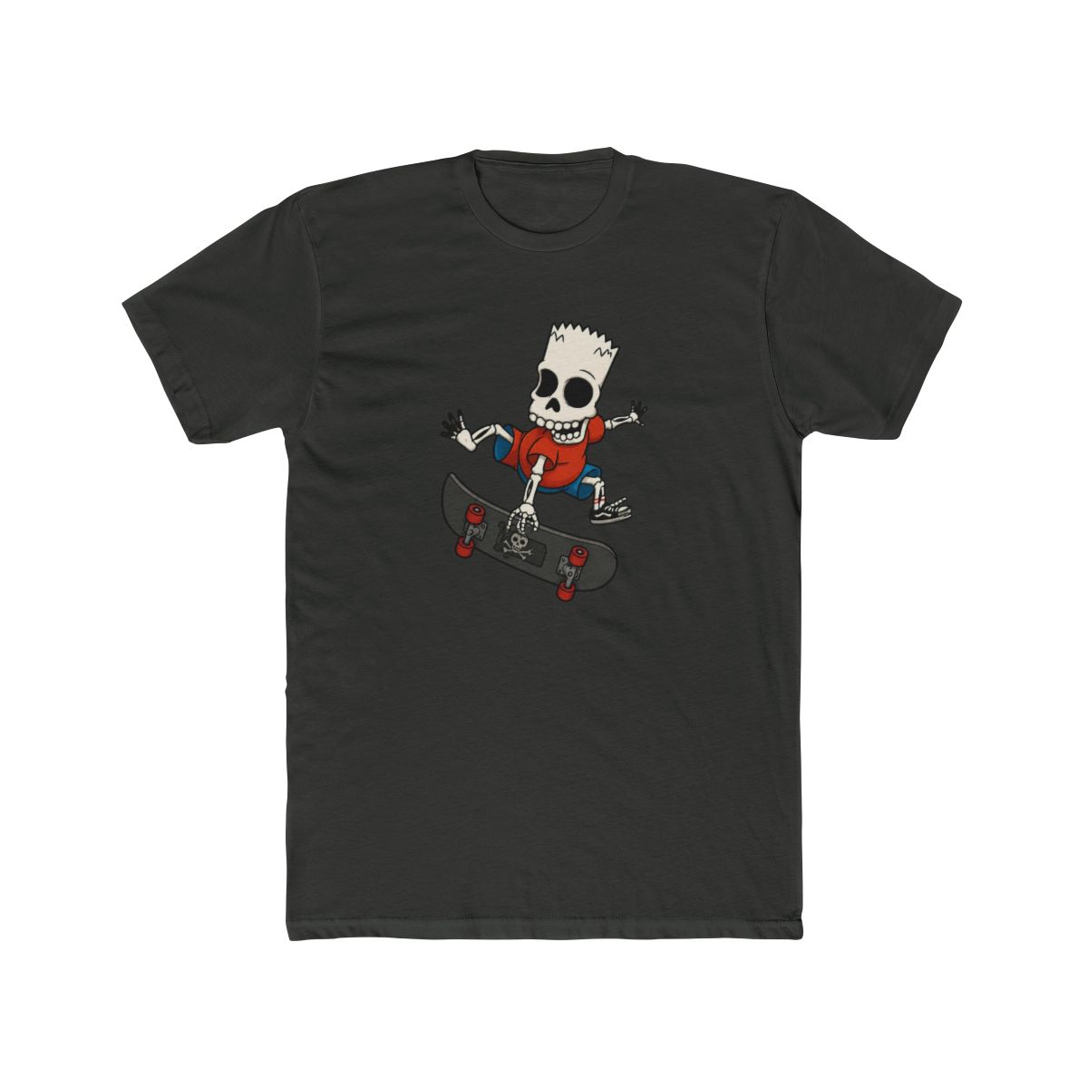 The Simpsons Bartskeleton Skates T Shirt - alternate angle 4, merchandise