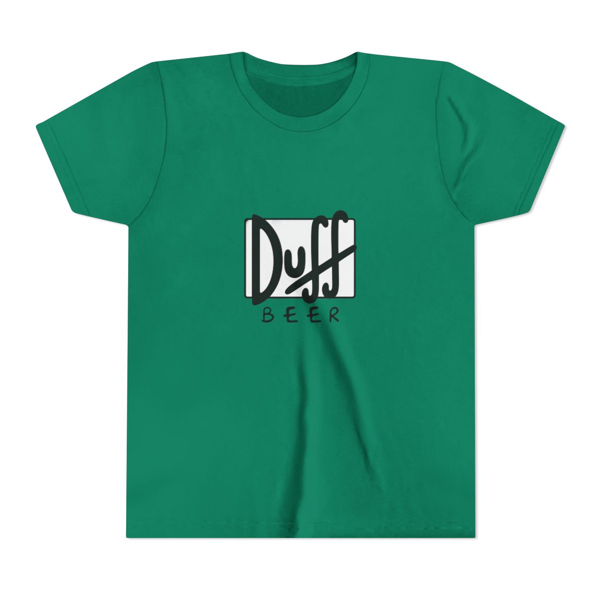 Duff Beer Tee - Simpsons TV Show Fan Shirt, Homer Simpson Beer Shirt, Retro Logo Graphic Tee, Pop Culture Gift | The Simpsons (Kids) - alternate angle 2, merchandise