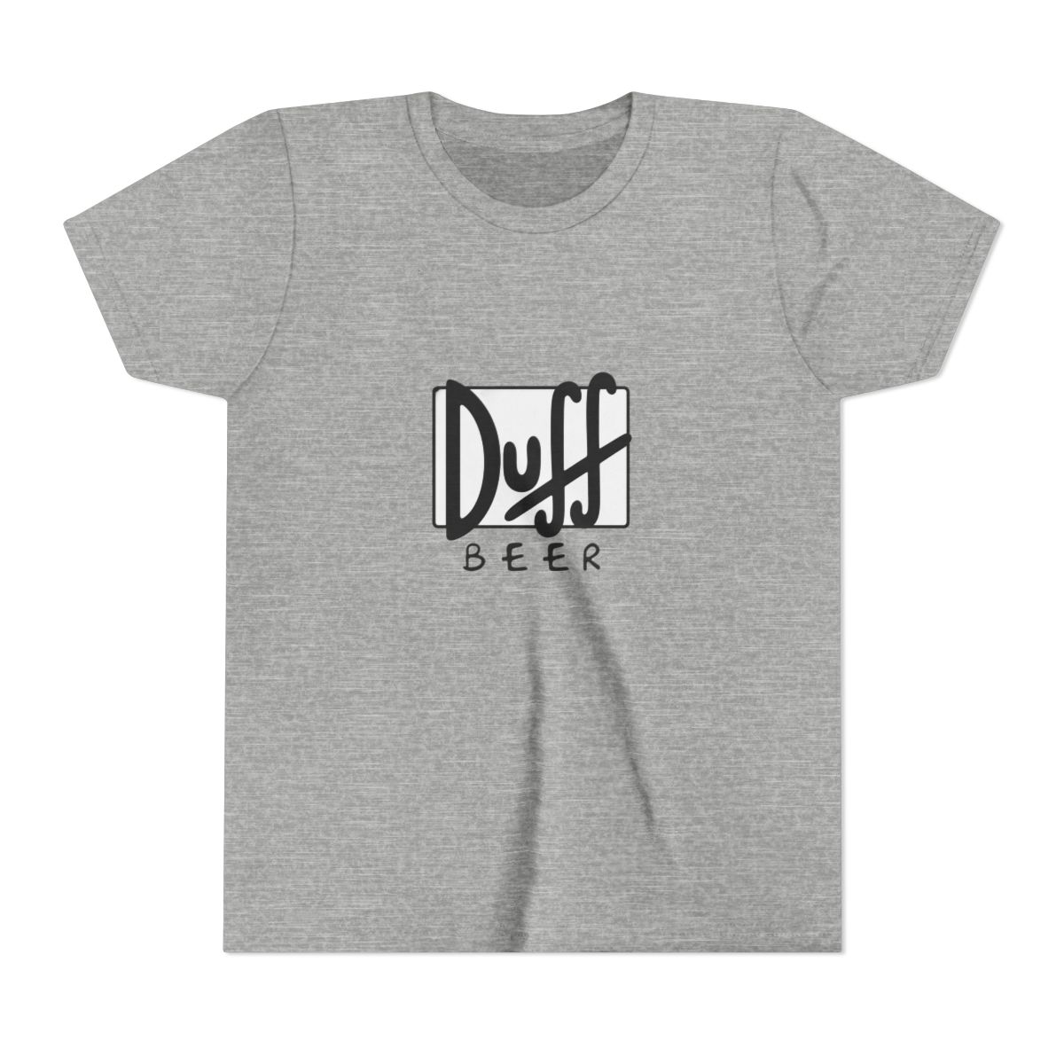 Duff Beer Tee - Simpsons TV Show Fan Shirt, Homer Simpson Beer Shirt, Retro Logo Graphic Tee, Pop Culture Gift | The Simpsons (Kids) - alternate angle 3, merchandise