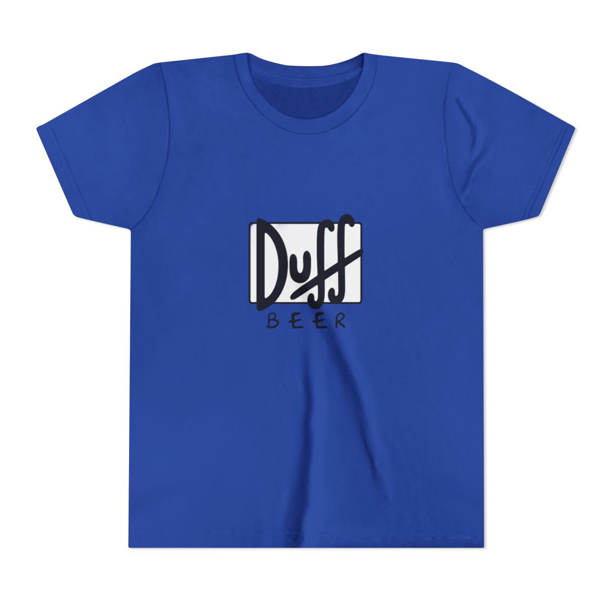Duff Beer Tee - Simpsons TV Show Fan Shirt, Homer Simpson Beer Shirt, Retro Logo Graphic Tee, Pop Culture Gift | The Simpsons (Kids) - alternate angle 4, merchandise