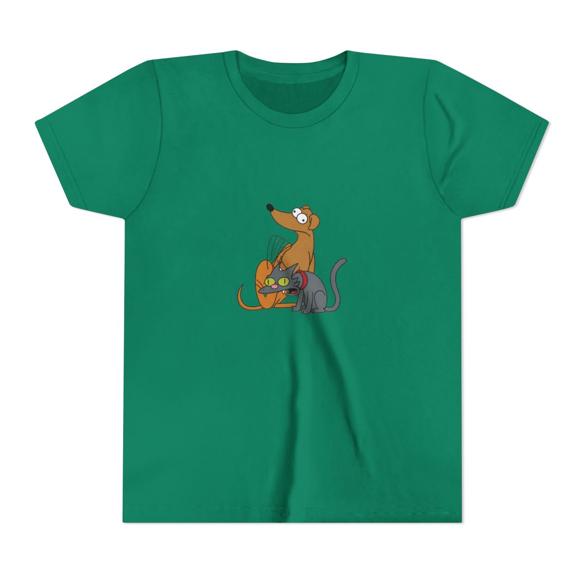 The Simpsons Family Pets Santa's Little Helper & Snowball II T Shirt (Kids) - alternate angle 2, merchandise