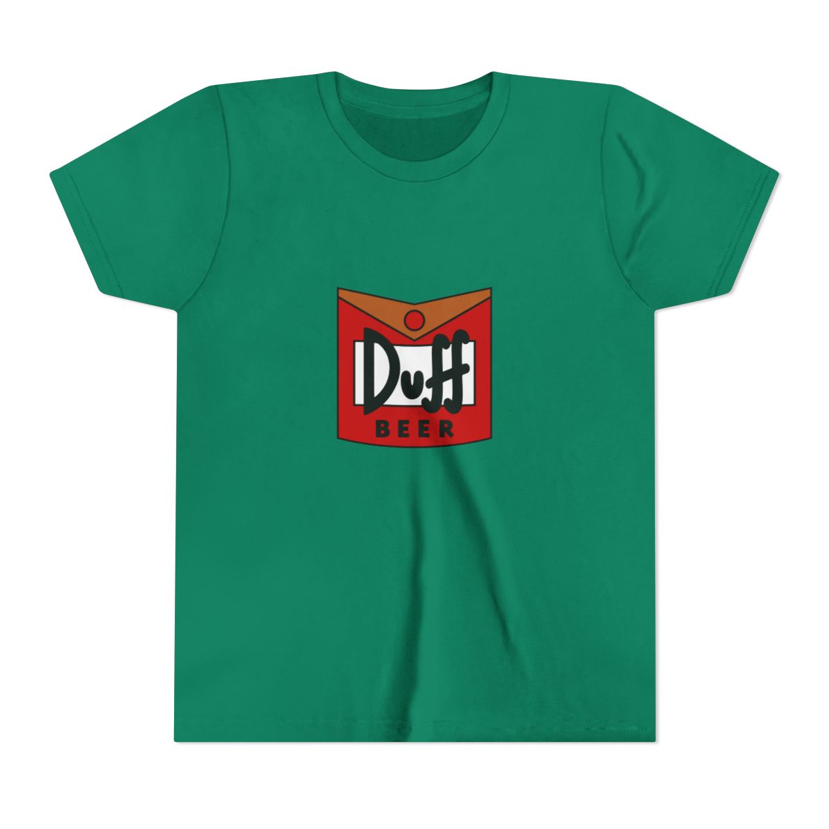 The Simpsons Duff Beer - Family Duff Beer in can cute product stamp Kids T Shirt - alternate angle 3, merchandise