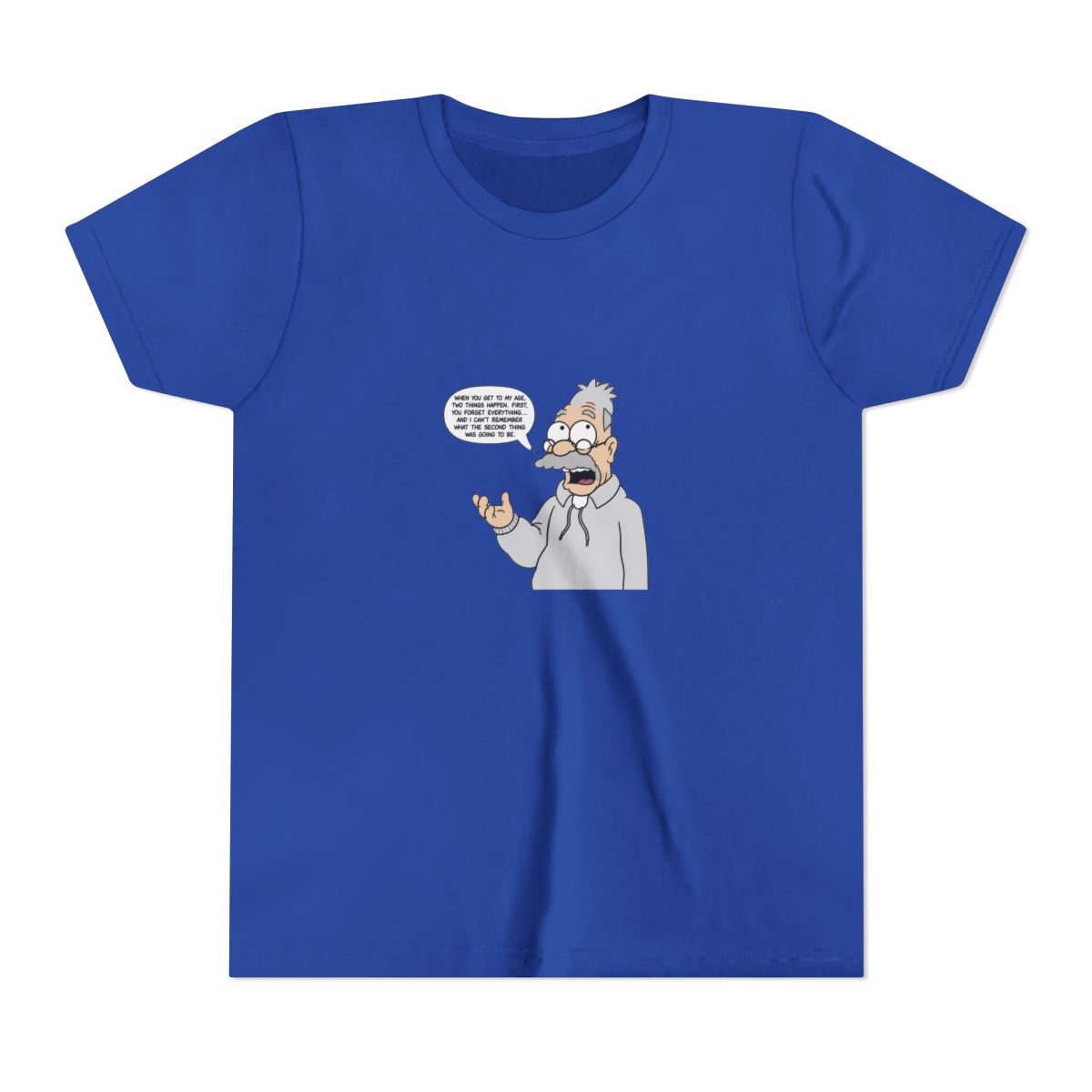 The Simpsons Forever Grandpa Kids T Shirt - alternate angle 3, merchandise