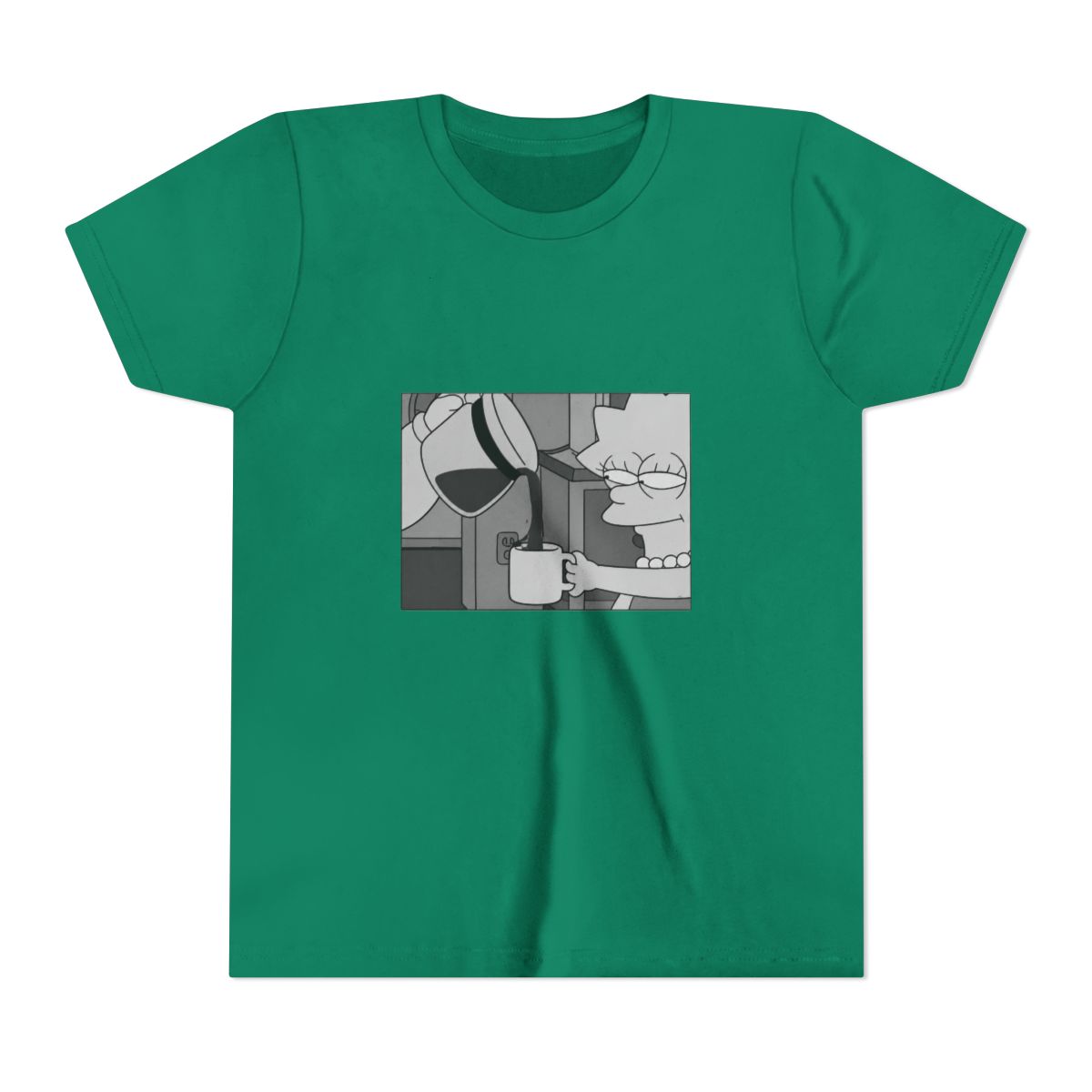 The Simpsons Lisa Coffee Kids T Shirt - alternate angle 2, merchandise